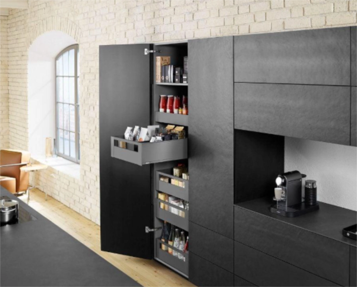 Kitchen baskets and pull-out hardware